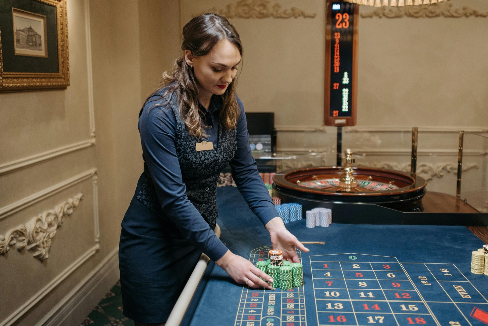 Croupier in Aktion